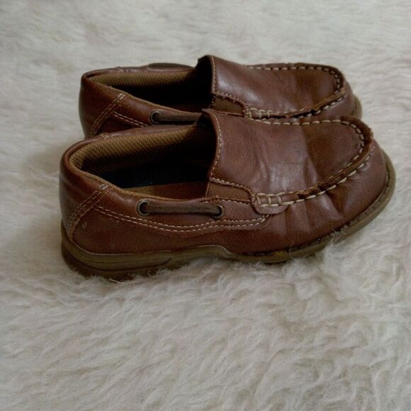 Boys Size 11 M Brown Slip-on Shoes Comfort Church School - Picture 2 of 7
